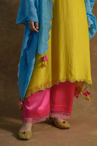 Sunny lemon yellow kurta sets