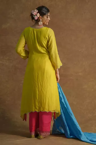 Sunny lemon yellow kurta sets