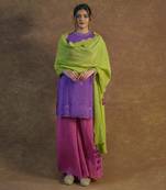 Iris purple sharara set