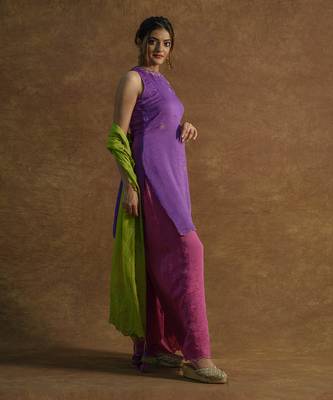 Iris purple sharara set 2