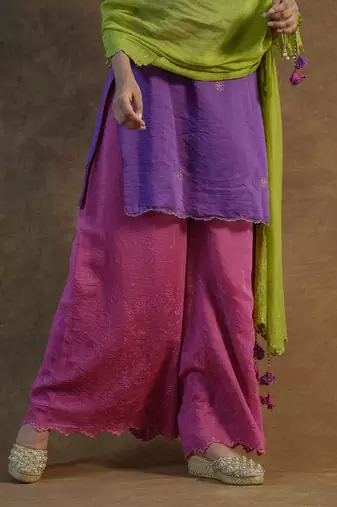 Iris purple sharara set