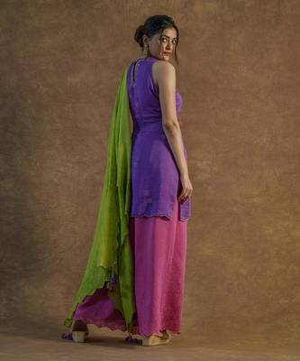 Iris purple sharara set 5