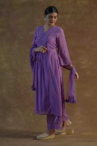 Iris purple kurta sets