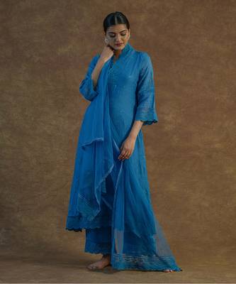Teal blue kurta sets 1