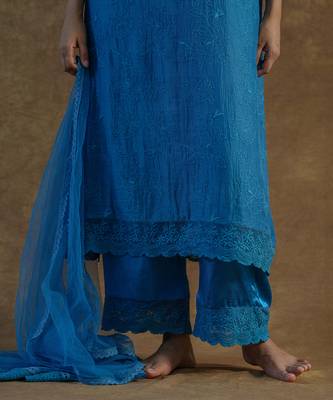Teal blue kurta sets 3