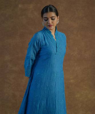 Teal blue kurta sets 4