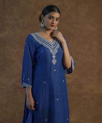 Royal blue kurta sets 3