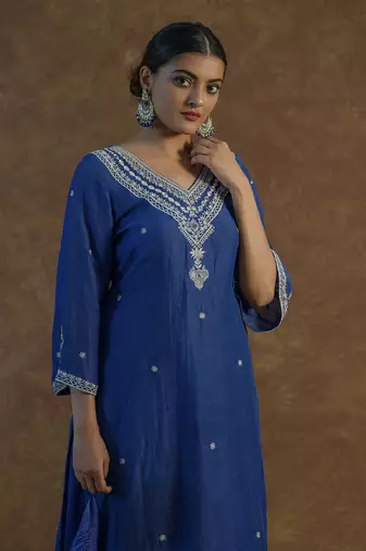Royal blue kurta sets