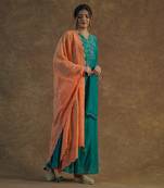 Emerald green sharara set