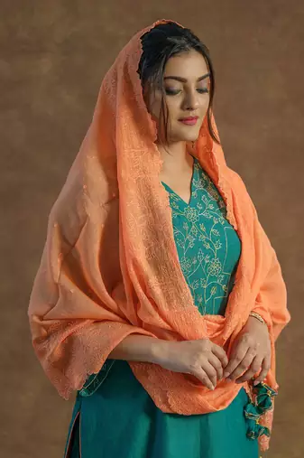 Emerald green sharara set