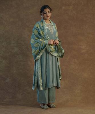 Greyish green kurta sets 1