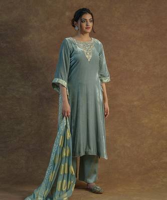 Greyish green kurta sets 2