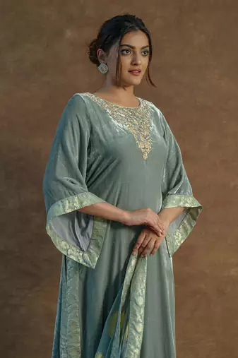 Greyish green kurta sets