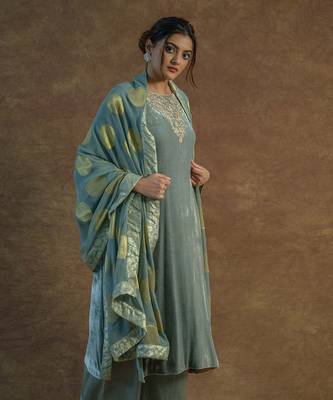 Greyish green kurta sets 4