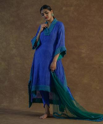 Ink blue kaftaan set 1