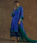 Ink blue kaftaan set