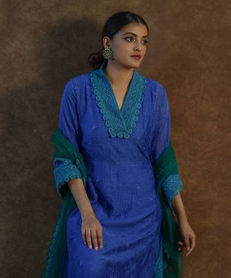 Ink blue kaftaan set 3