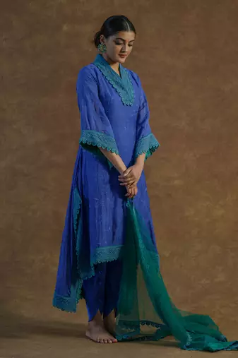 Ink blue kaftaan set