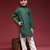 Dark green printed cotton printed kurta pajama set for boys ethnic wear