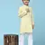Yellow printed cotton printed kurta pajama set for boys ethnic wear