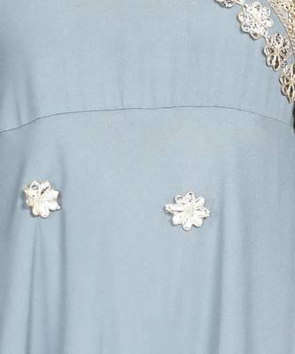 ftDiva Women  Embroidered Anarkali Gown in Grey 5