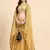 Yellow Sequience Embroidery Work Georgette Fabric Flared Lehenga Choli With Dupatta Semi Stitched.