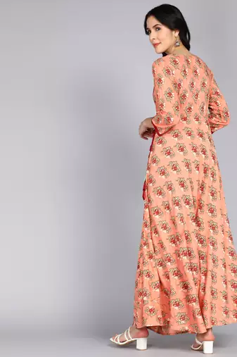 Women Floral Printed Anarkali Gown