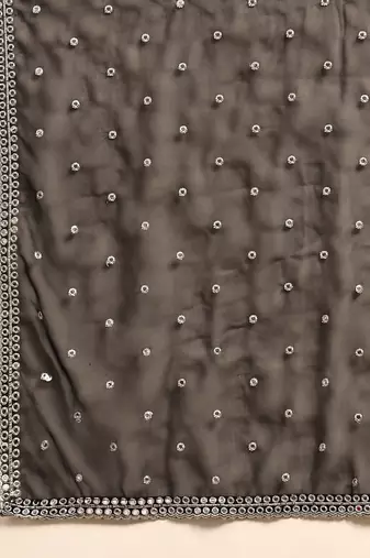 Black Sequience Embroidery Work Georgette Fabric Party wear Lehenga Choli With Dupatta Semi Stitched.