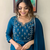 Label Hemant Khandelwal Heavy Embroidery Rayon Lace Work Kurti with Pant & Dupatta For Women