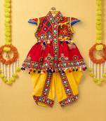 Banjara India Embroidered Kediya Dhoti Set For Boys and Girls_KD-CKS-Red_14