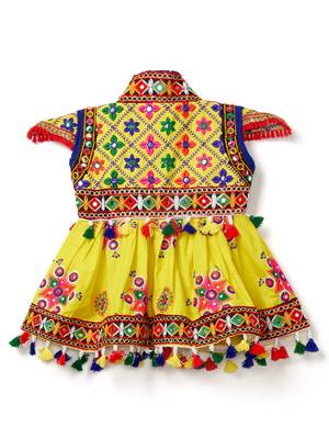 Banjara India Embroidered Kediya Dhoti Set For Boys and Girls_KD-CKS-Yellow_14 3