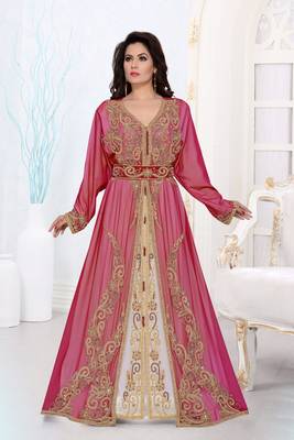 Hand embroidered georgette Islamic kaftans 7