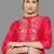 Janasya women's pink crepe silk yoke embroidered straight kurta