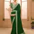 Green Colour Chinnon Silk heavy work Saree WITH UN-STITCHED BLOUSE