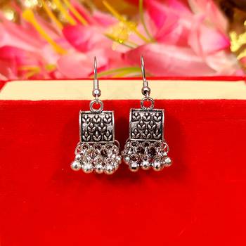 Oxidised silver jhumki combo1 of 2 earrings 3