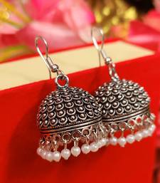 Oxidised silver jhumki combo1 of 2 earrings