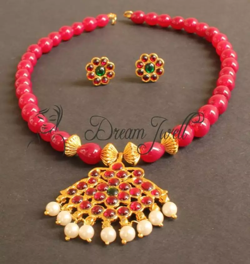 BEAUTIFUL HANDMADE KEMP TEMPLE NECKLACE SET-DJ15808