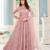 Light pink color net heavy embroidered wedding wear anarkali suit