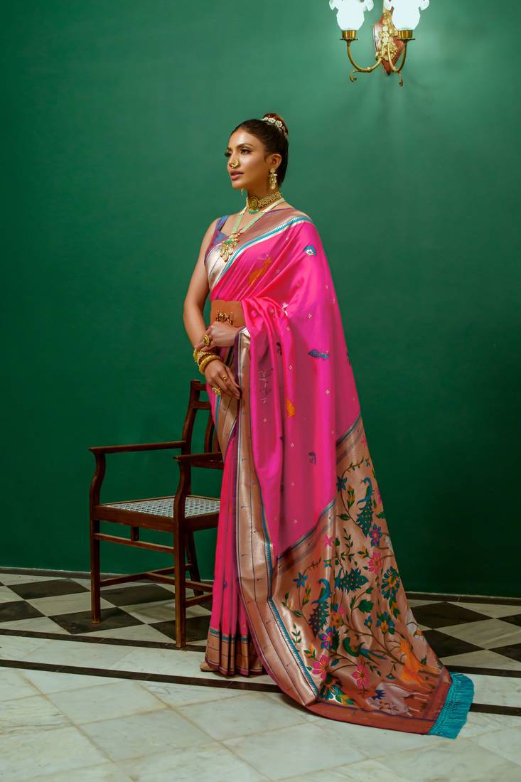 RANI PINK MOST TRENDY BANARASI PRETTY SAREE - Mr & Mrs Creation - 4215439