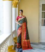 GREEN BEAUTIFUL BANARASI  PRETTY PATOLA SAREE