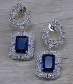 Blue stone embellished cubic zirconia earrings 216ed708