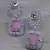 Pink stone embellished cubic zirconia earrings 216ed709