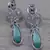 Light green stone embellished cubic zirconia earrings 216ed717