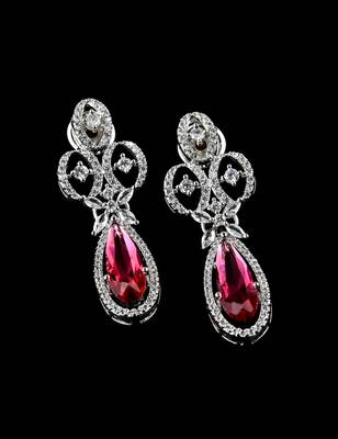 Hydro ruby stone embellished cubic zirconia earrings 216ed718 2