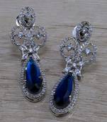 Blue stone embellished cubic zirconia earrings 216ed719