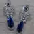 Blue stone embellished cubic zirconia earrings 216ed719