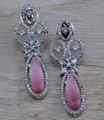 Pink stone embellished cubic zirconia earrings 216ed720