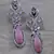 Pink stone embellished cubic zirconia earrings 216ed720