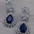 Blue stone embellished cubic zirconia earrings 216ed721