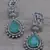 Light green stone embellished cubic zirconia earrings 216ed725